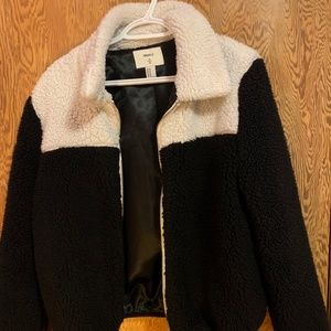 Forever 21 Grey and Black Teddy Jacket